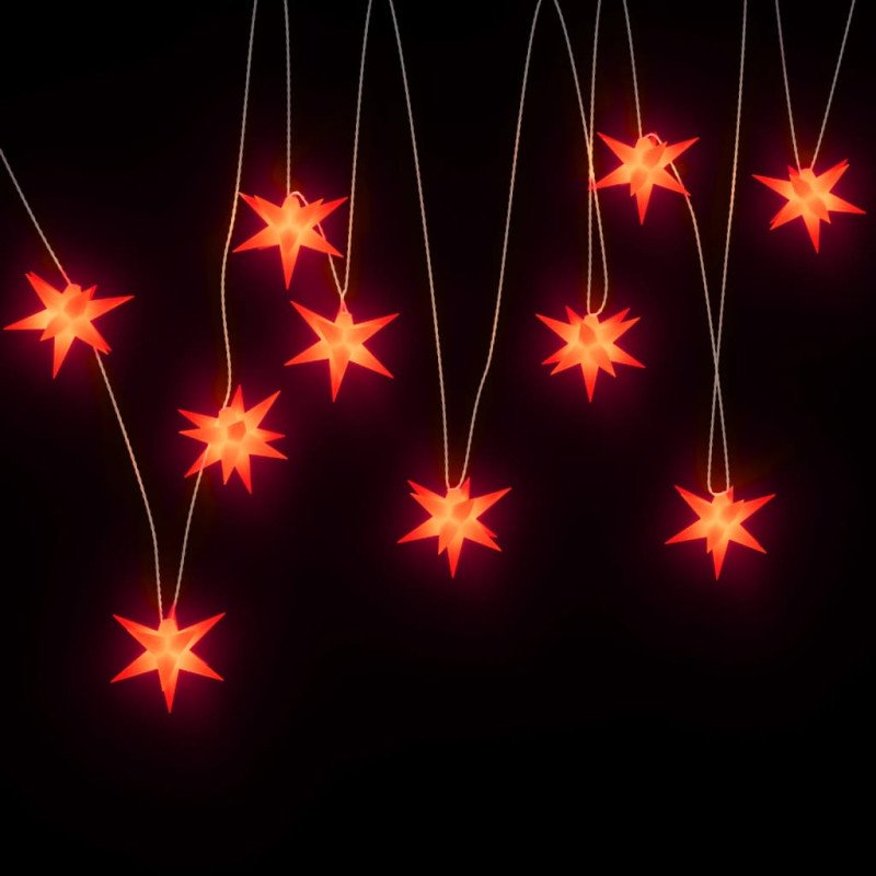 vidaXL Vianočné svetlo s LED 10 ks, červené 10 cm
