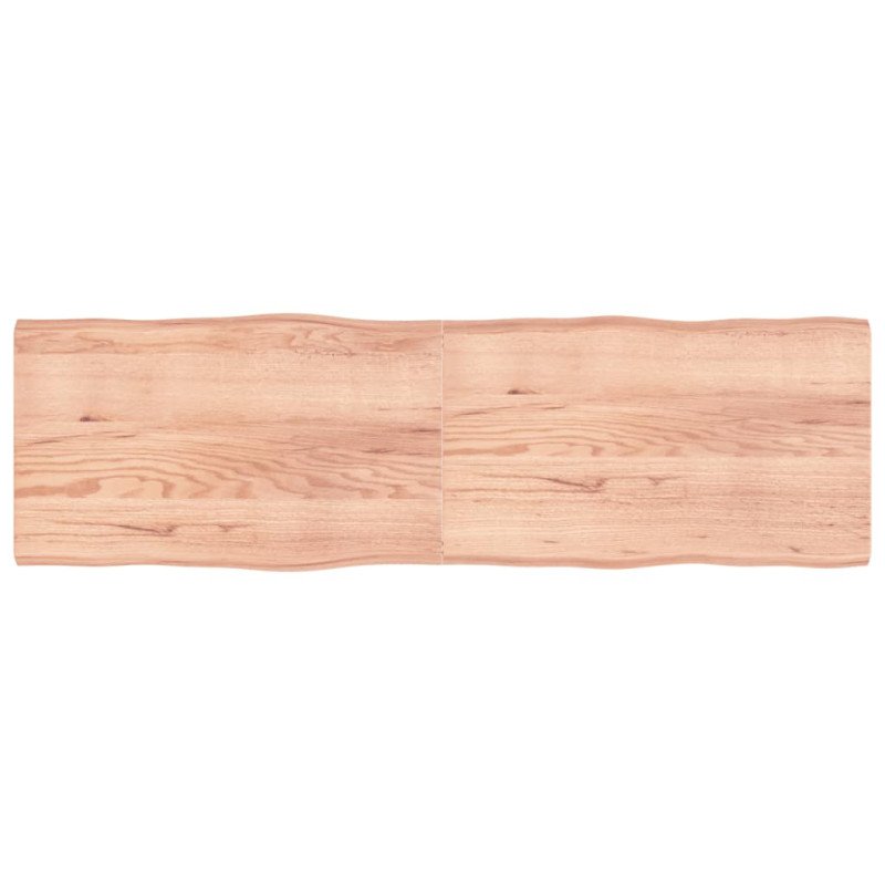 vidaXL Stolová doska svetlohnedá 200x60x(2-6)cm ošetrený masív hrany