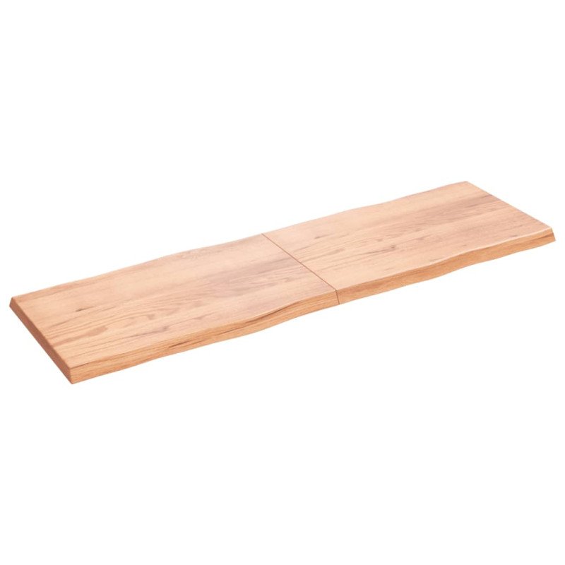 vidaXL Stolová doska svetlohnedá 200x60x(2-6)cm ošetrený masív hrany