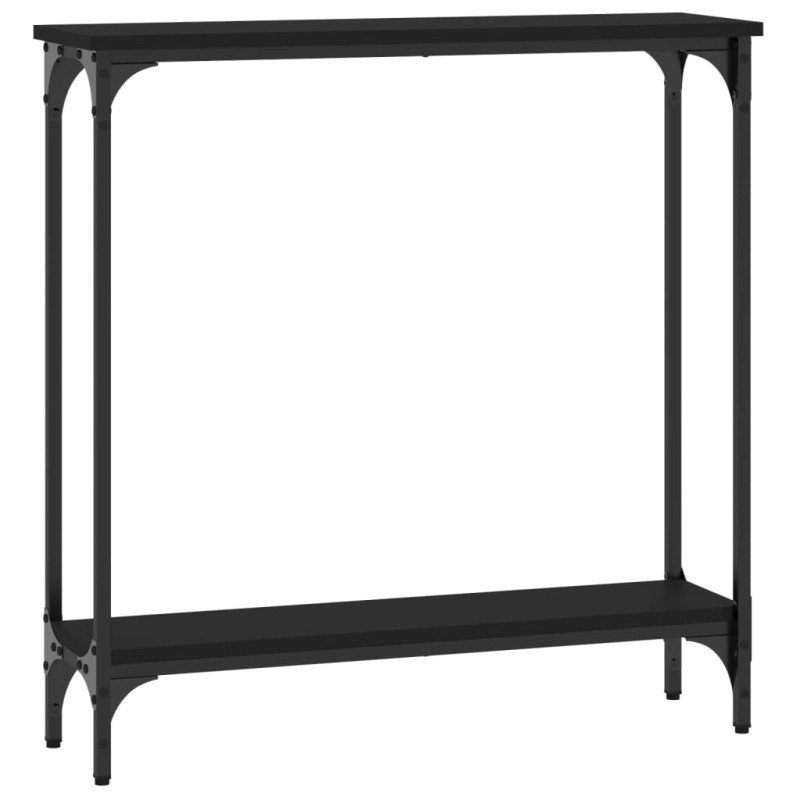 vidaXL Konzolový stolík čierny 75x22,5x75 cm kompozitné drevo