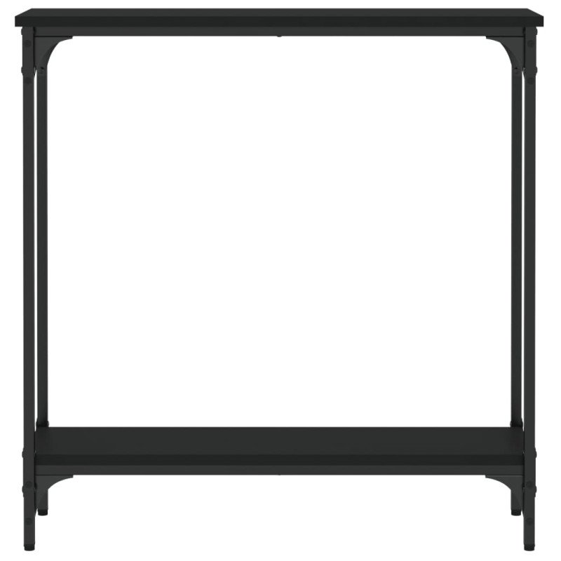 vidaXL Konzolový stolík čierny 75x22,5x75 cm kompozitné drevo