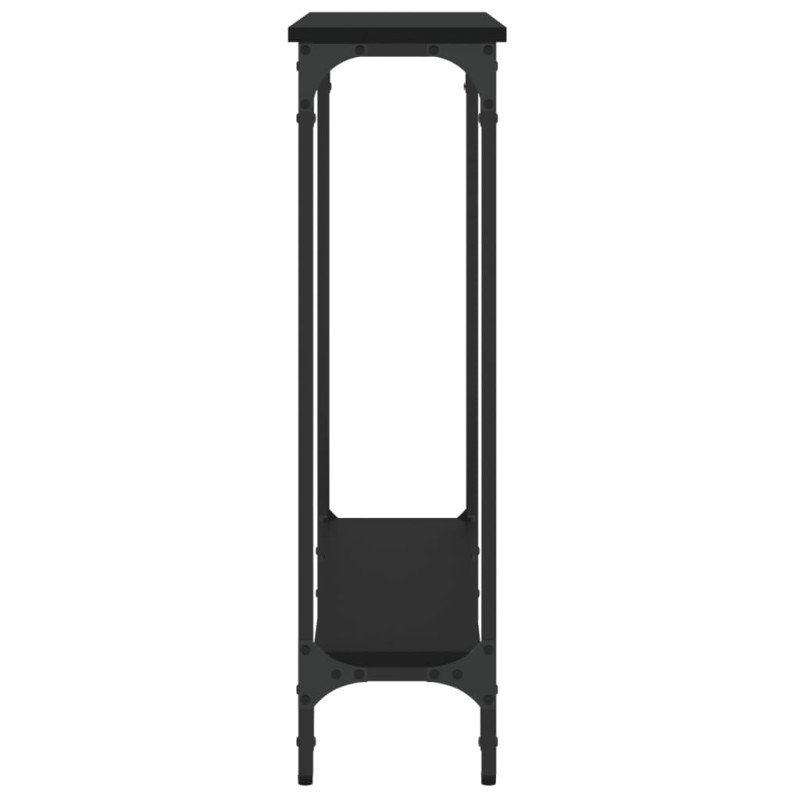 vidaXL Konzolový stolík čierny 75x22,5x75 cm kompozitné drevo