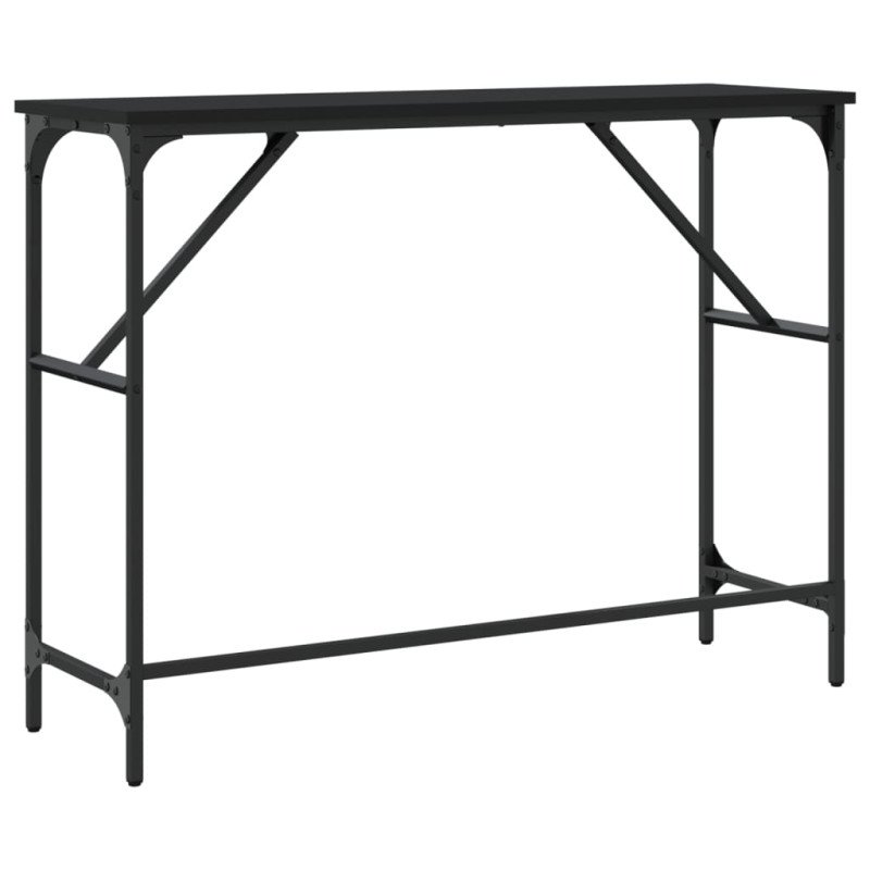 vidaXL Konzolový stolík čierny 100x32x75 cm kompozitné drevo
