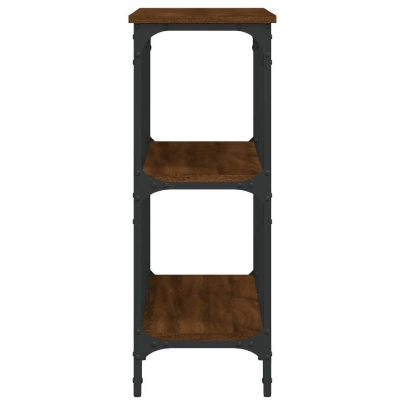 vidaXL Konzolový stolík hnedý dub 100x29x75 cm kompozitné drevo
