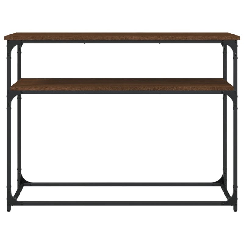 vidaXL Konzolový stolík hnedý dub 100x35,5x75 cm kompozitné drevo