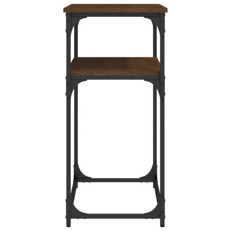 vidaXL Konzolový stolík hnedý dub 100x35,5x75 cm kompozitné drevo