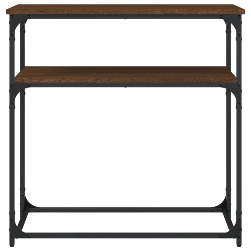 vidaXL Konzolový stolík hnedý dub 75x35,5x75 cm kompozitné drevo