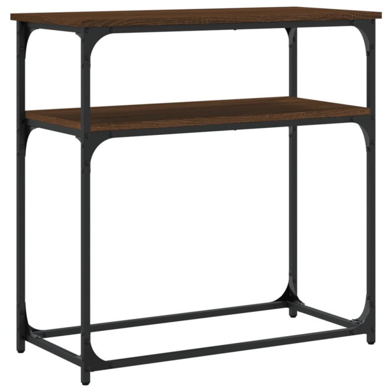 vidaXL Konzolový stolík hnedý dub 75x35,5x75 cm kompozitné drevo