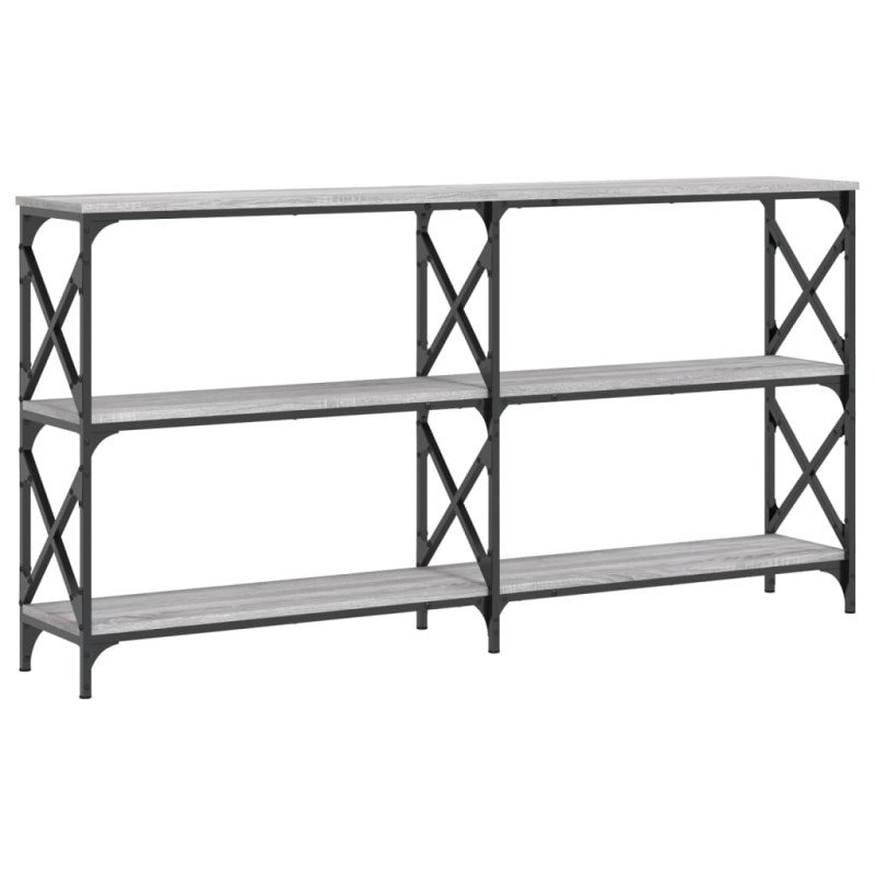 vidaXL Konzolový stolík sivý sonoma 200x28x80,5 cm kompozitné drevo