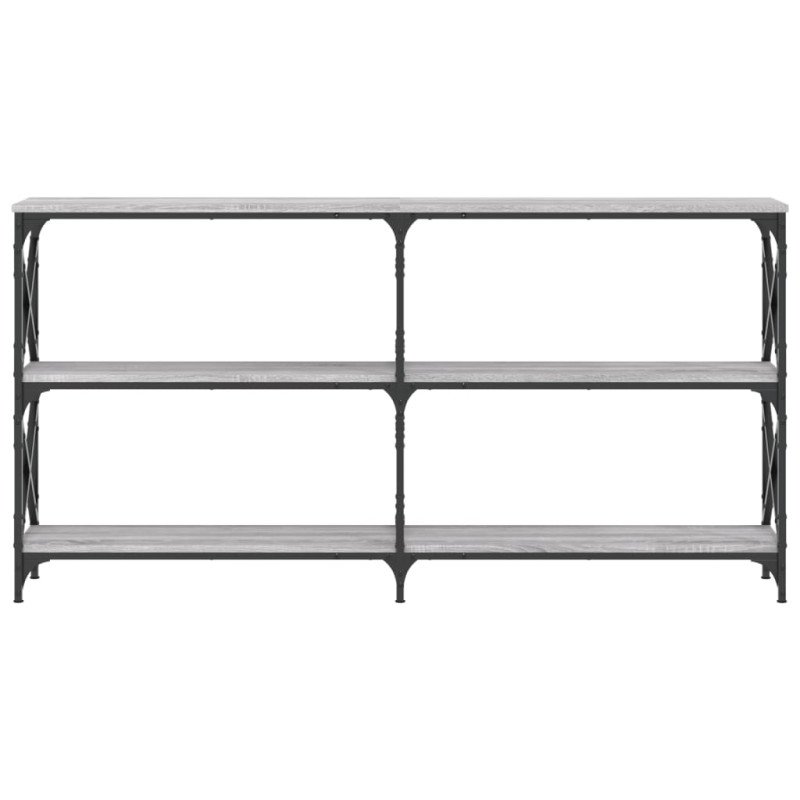 vidaXL Konzolový stolík sivý sonoma 200x28x80,5 cm kompozitné drevo
