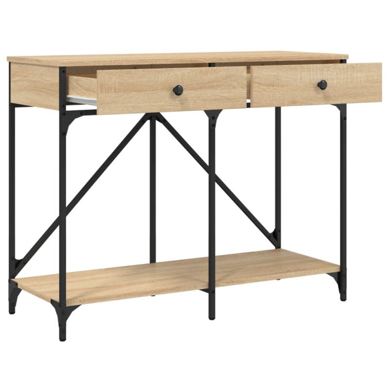 vidaXL Konzolový stolík dub sonoma 100x39x78,5 cm kompozitné drevo