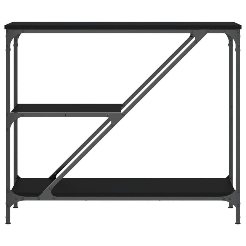 vidaXL Konzolový stolík čierny 88,5x30x75 cm kompozitné drevo