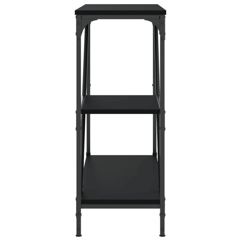 vidaXL Konzolový stolík čierny 88,5x30x75 cm kompozitné drevo