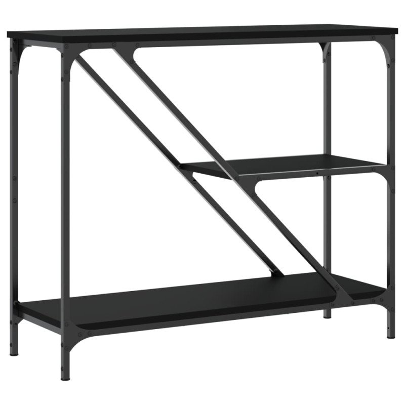 vidaXL Konzolový stolík čierny 88,5x30x75 cm kompozitné drevo