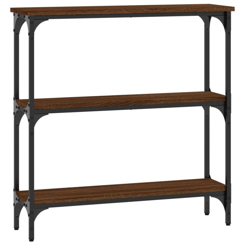 vidaXL Konzolový stolík hnedý dub 75x22,5x75 cm kompozitné drevo