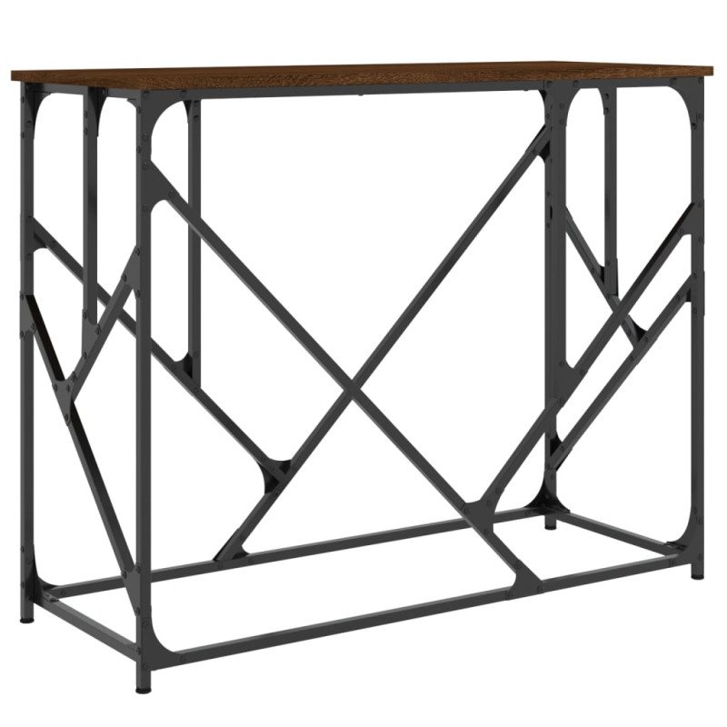 vidaXL Konzolový stolík hnedý dub 100x40x80 cm kompozitné drevo