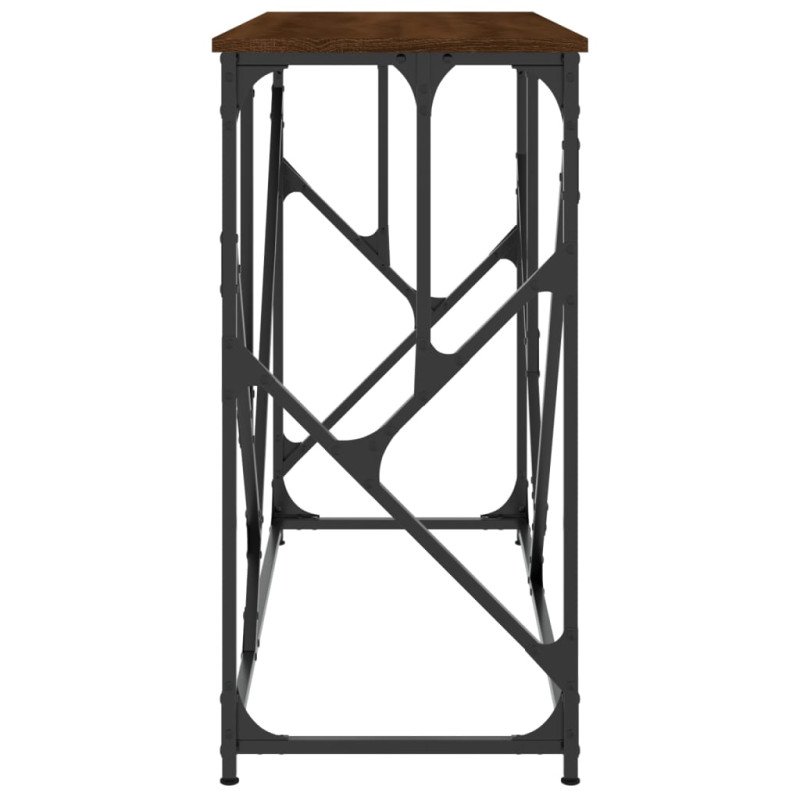 vidaXL Konzolový stolík hnedý dub 100x40x80 cm kompozitné drevo