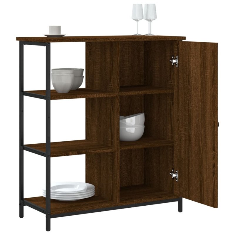 vidaXL Komoda hnedý dub 70x30x80 cm kompozitné drevo