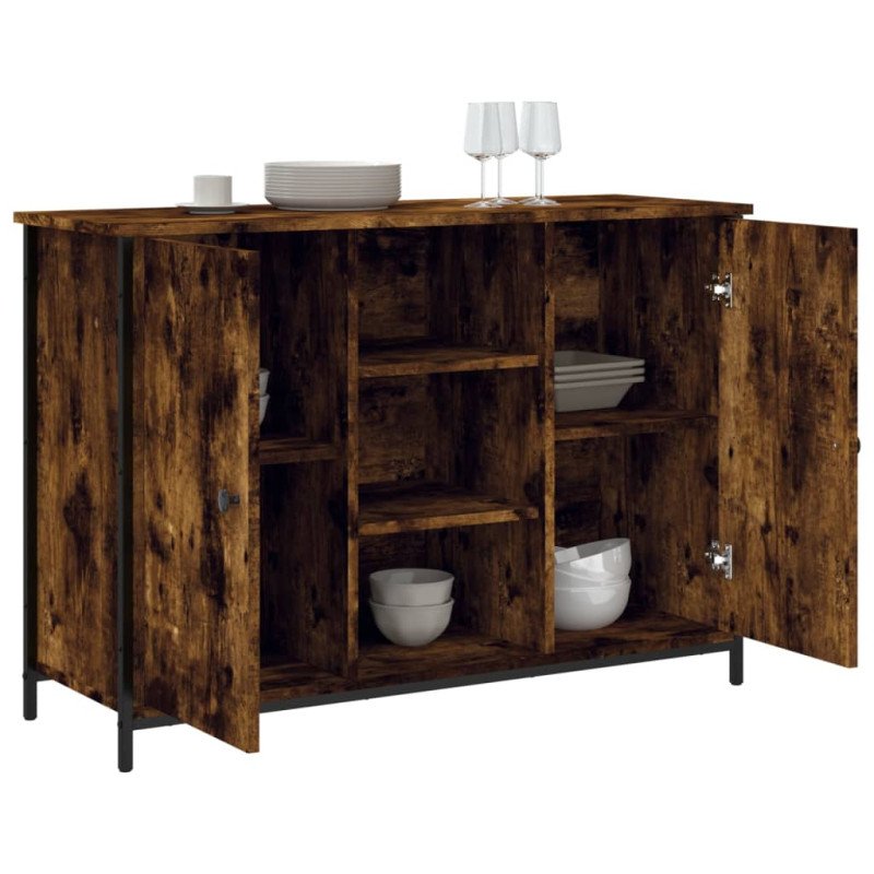vidaXL Komoda dymový dub 100x35x70 cm kompozitné drevo