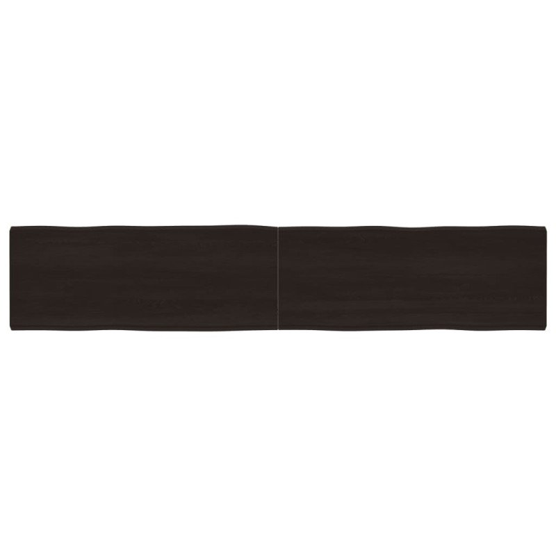 vidaXL Stolová doska tmavohnedá 200x40x(2-4)cm ošetrený masív hrany