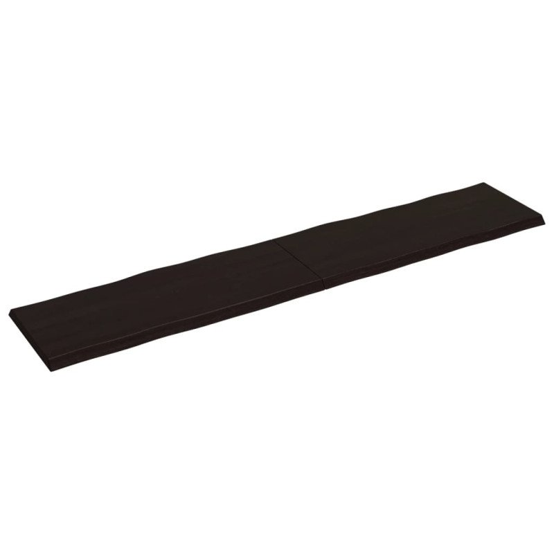 vidaXL Stolová doska tmavohnedá 200x40x(2-4)cm ošetrený masív hrany