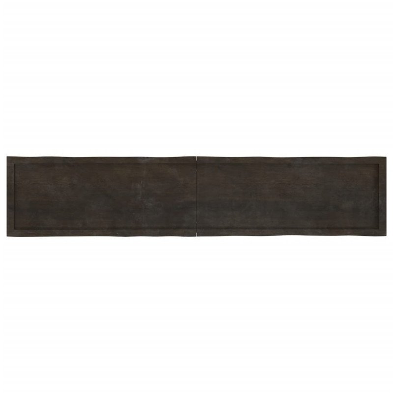 vidaXL Stolová doska tmavohnedá 200x40x(2-4)cm ošetrený masív hrany