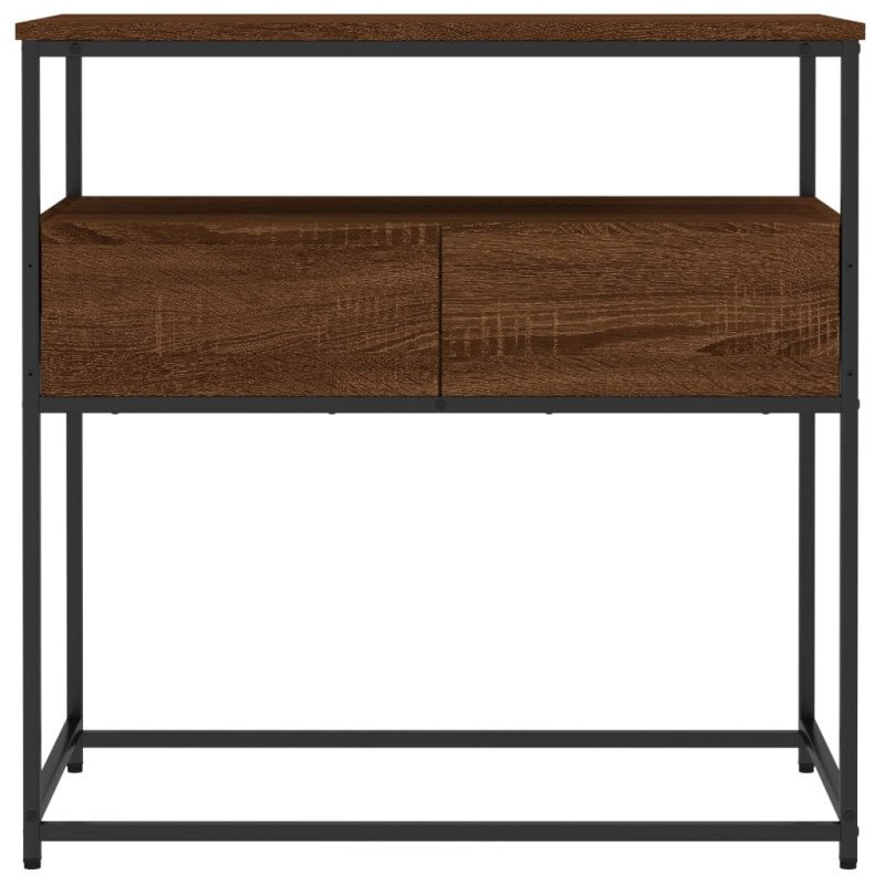 vidaXL Konzolový stolík hnedý dub 75x40x75 cm kompozitné drevo