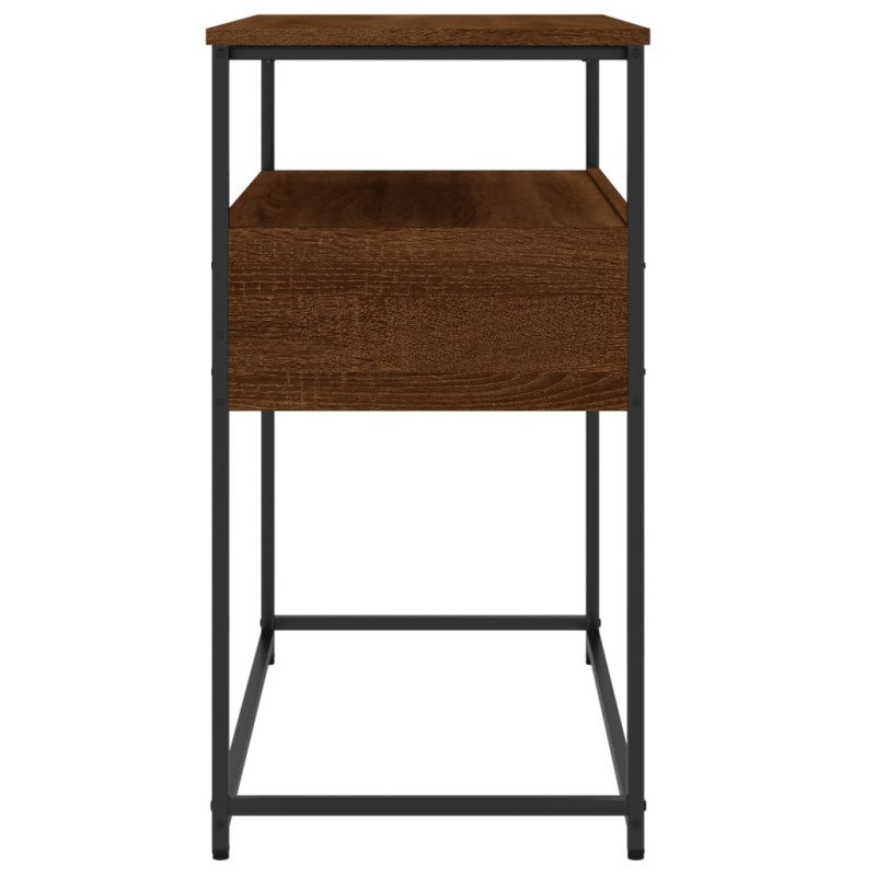 vidaXL Konzolový stolík hnedý dub 75x40x75 cm kompozitné drevo