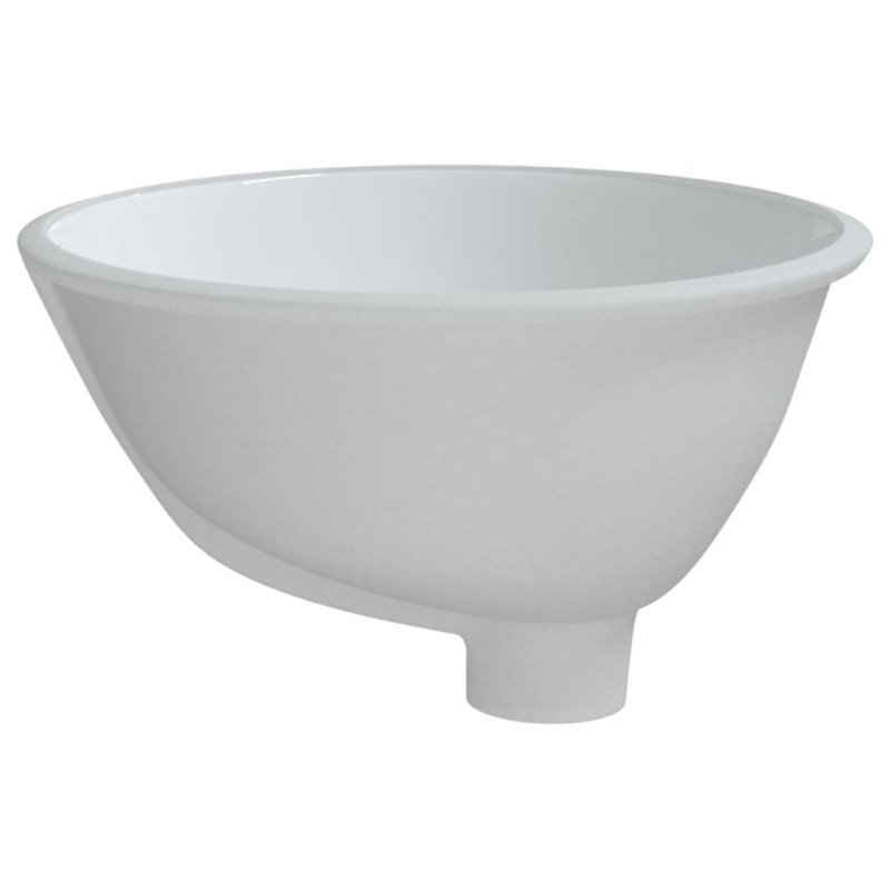 vidaXL Kúpeľňové umývadlo biele 33x29x16,5 cm oválne keramické