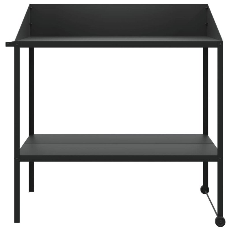 vidaXL Stojan na rastliny antracitový 100x54,5x100 cm pozinkovaná oceľ