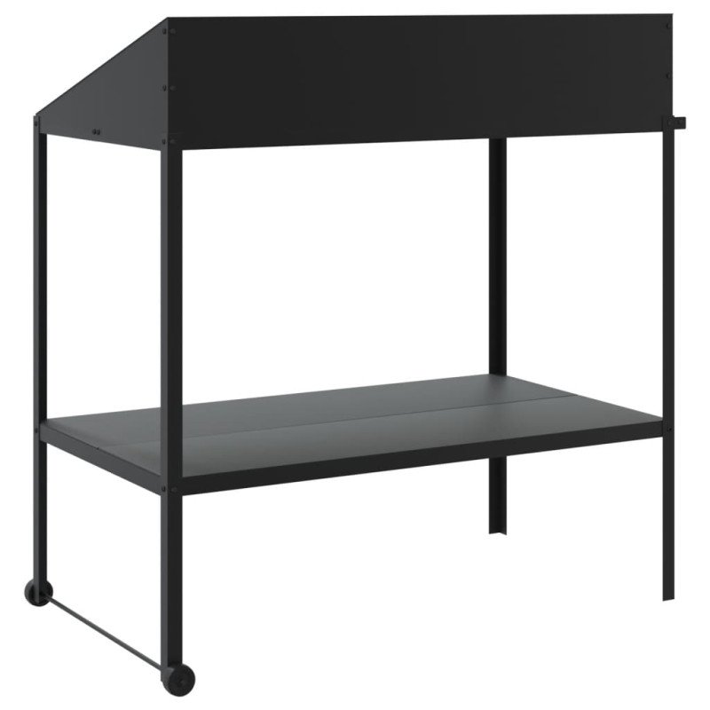 vidaXL Stojan na rastliny antracitový 100x54,5x100 cm pozinkovaná oceľ