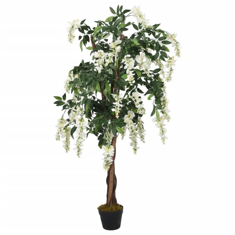 vidaXL Umelý strom vistéria 1260 listov 180 cm zeleno-biela