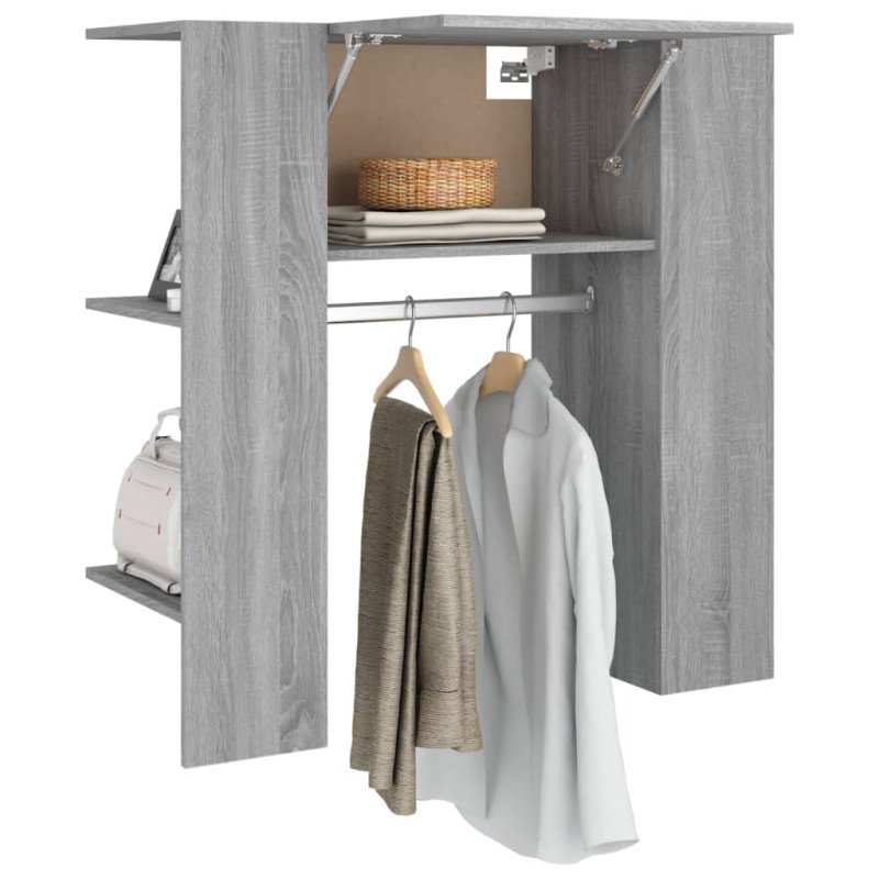 vidaXL Skrinka do chodby sivý dub sonoma 97,5x37x99cm spracované drevo