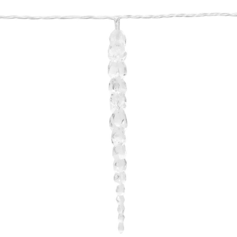 vidaXL Vianočné svietiace cencúle 200 LED studené biele 20m akryl. PVC