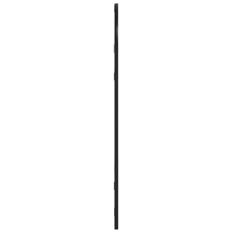 vidaXL Nástenné zrkadlo čierne 30x60 cm oblúkové železné