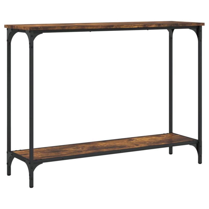 vidaXL Konzolový stolík dymový dub 101x30,5x75 cm kompozitné drevo