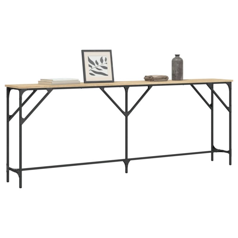 vidaXL Konzolový stolík dub sonoma 200x29x75 cm kompozitné drevo