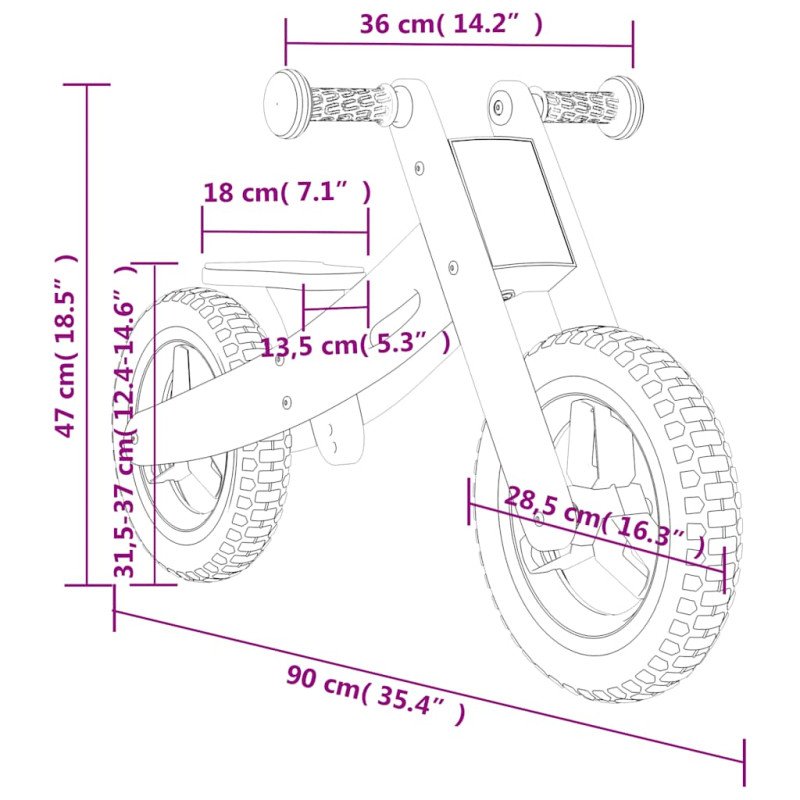 vidaXL Balančný bicykel pre deti svetlomodrý