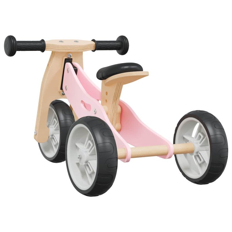 vidaXL Balančný bicykel pre deti 2 v 1 ružový