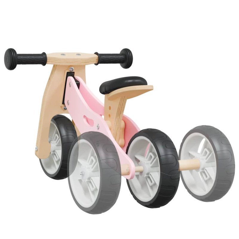 vidaXL Balančný bicykel pre deti 2 v 1 ružový