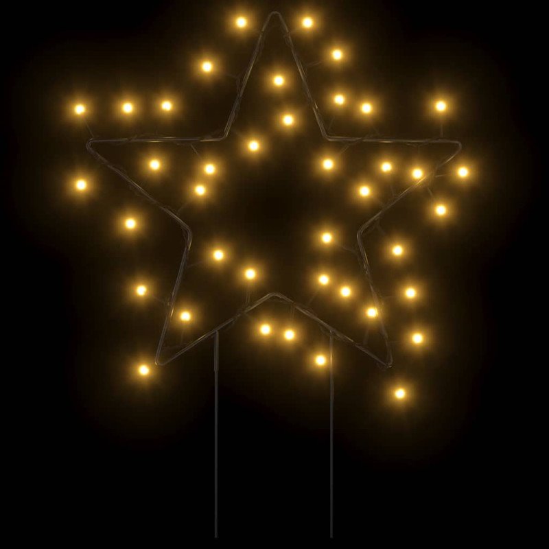 vidaXL Vianočná svetelná dekorácia s hrotmi 3 ks hviezda 50 LED 29 cm