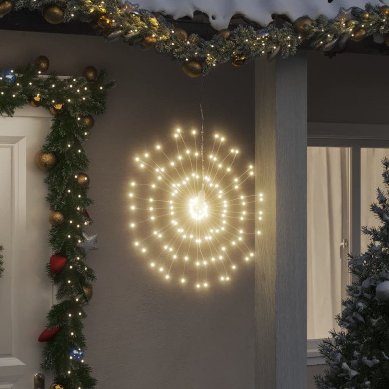 vidaXL Vianočné svietiace hviezdy 140 LED 2 ks teplé biele 17 cm