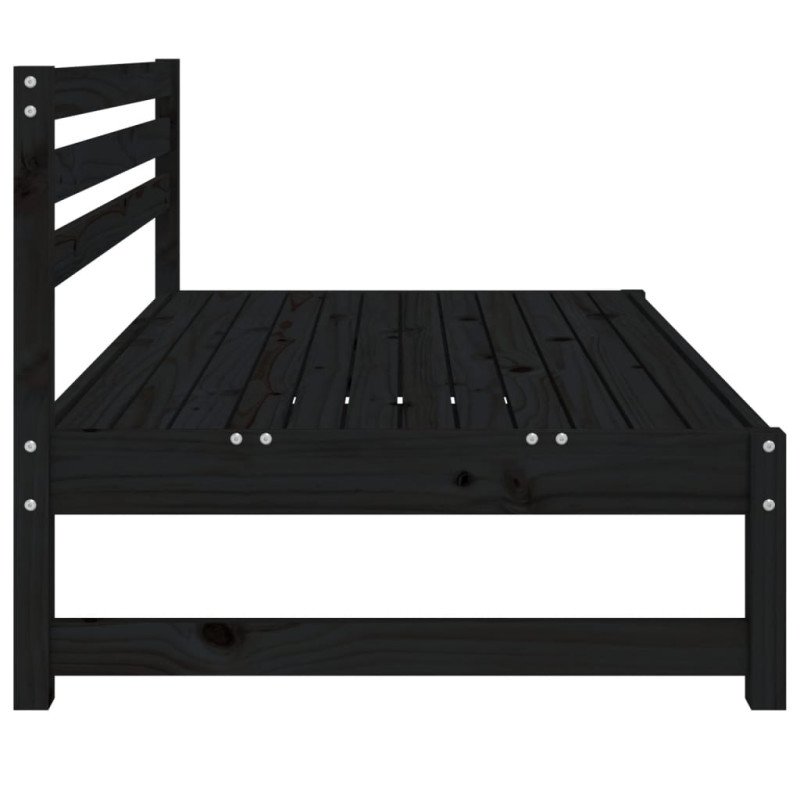 vidaXL Záhradné stredové pohovky 2 ks čierne 120x80cm borovicový masív