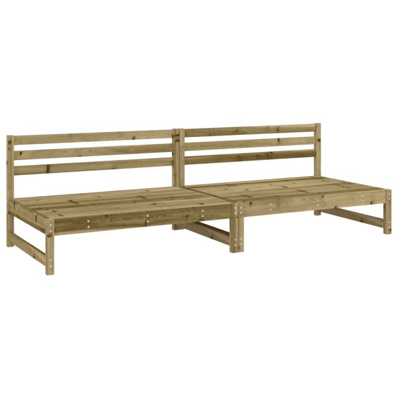 vidaXL Záhradné stredové pohovky 2 ks 120x80 cm impregnovaná borovica