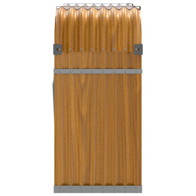 vidaXL Držiak na polená bledohnedý 120x45x100 cm pozinkovaná oceľ