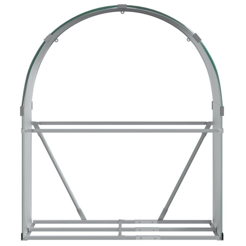 vidaXL Držiak na polená zelený 120x45x140 cm pozinkovaná oceľ