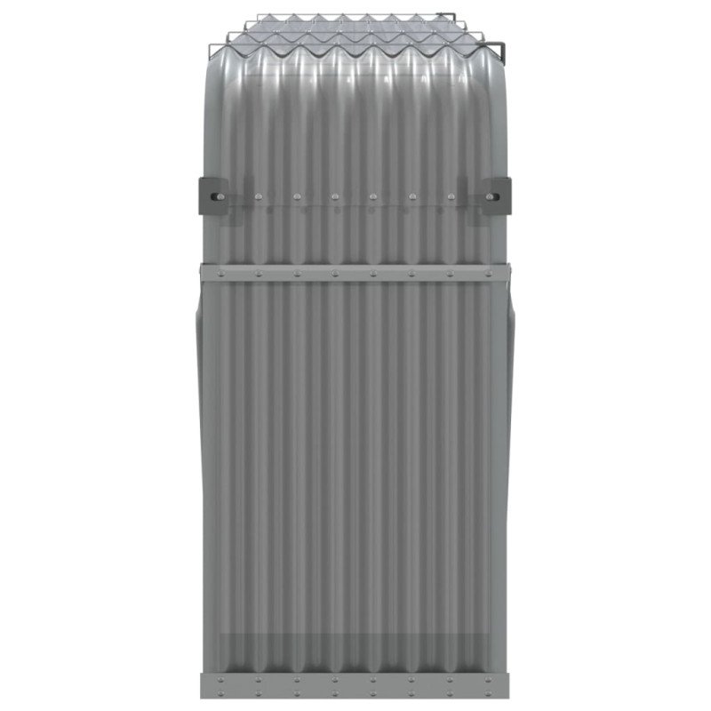 vidaXL Držiak na polená bledosivý 234x45x100 cm pozinkovaná oceľ