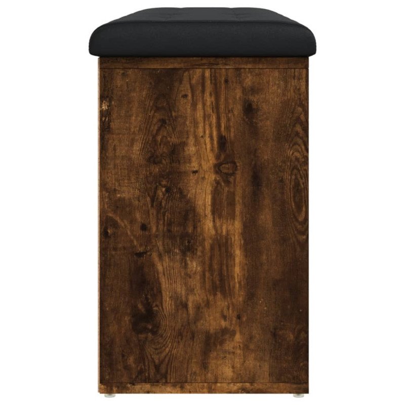 vidaXL Lavička na topánky dymový dub 102x32x50 cm kompozitné drevo