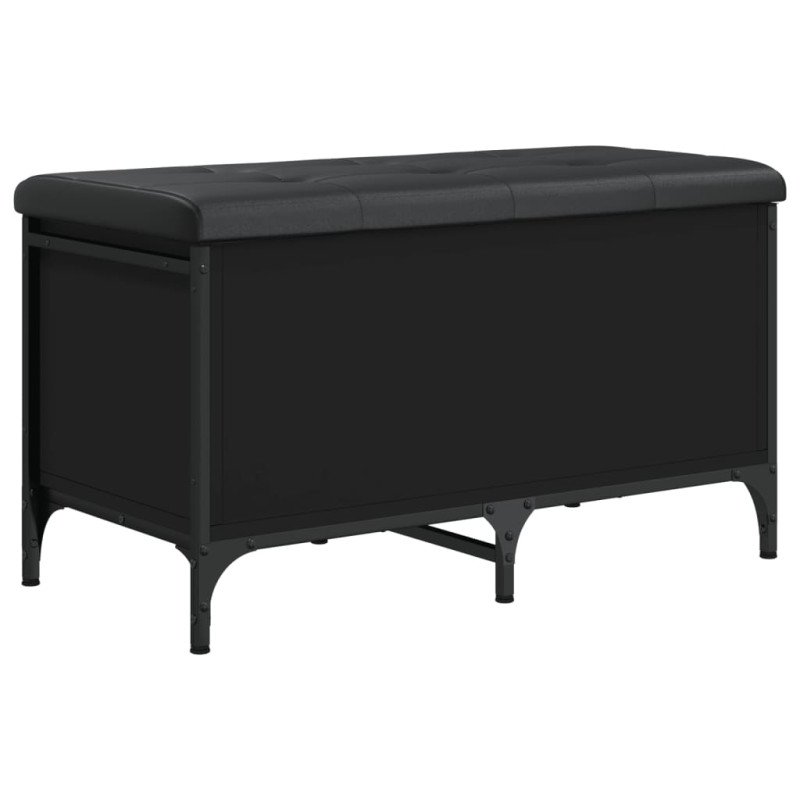 vidaXL Úložná lavička čierna 82x42x45 cm kompozitné drevo