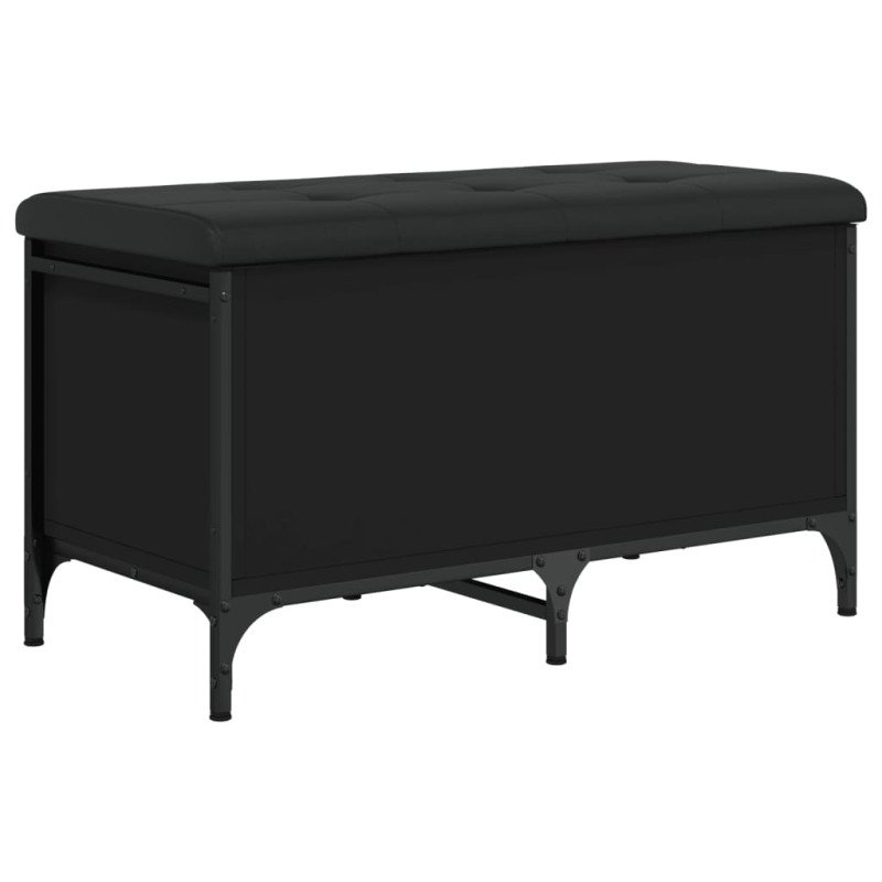 vidaXL Úložná lavička čierna 82x42x45 cm kompozitné drevo